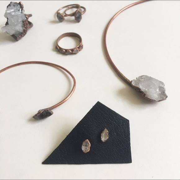 Anthropologie Jewelry - Herkimer Diamond Stud EarringsLazuli Handcrafted